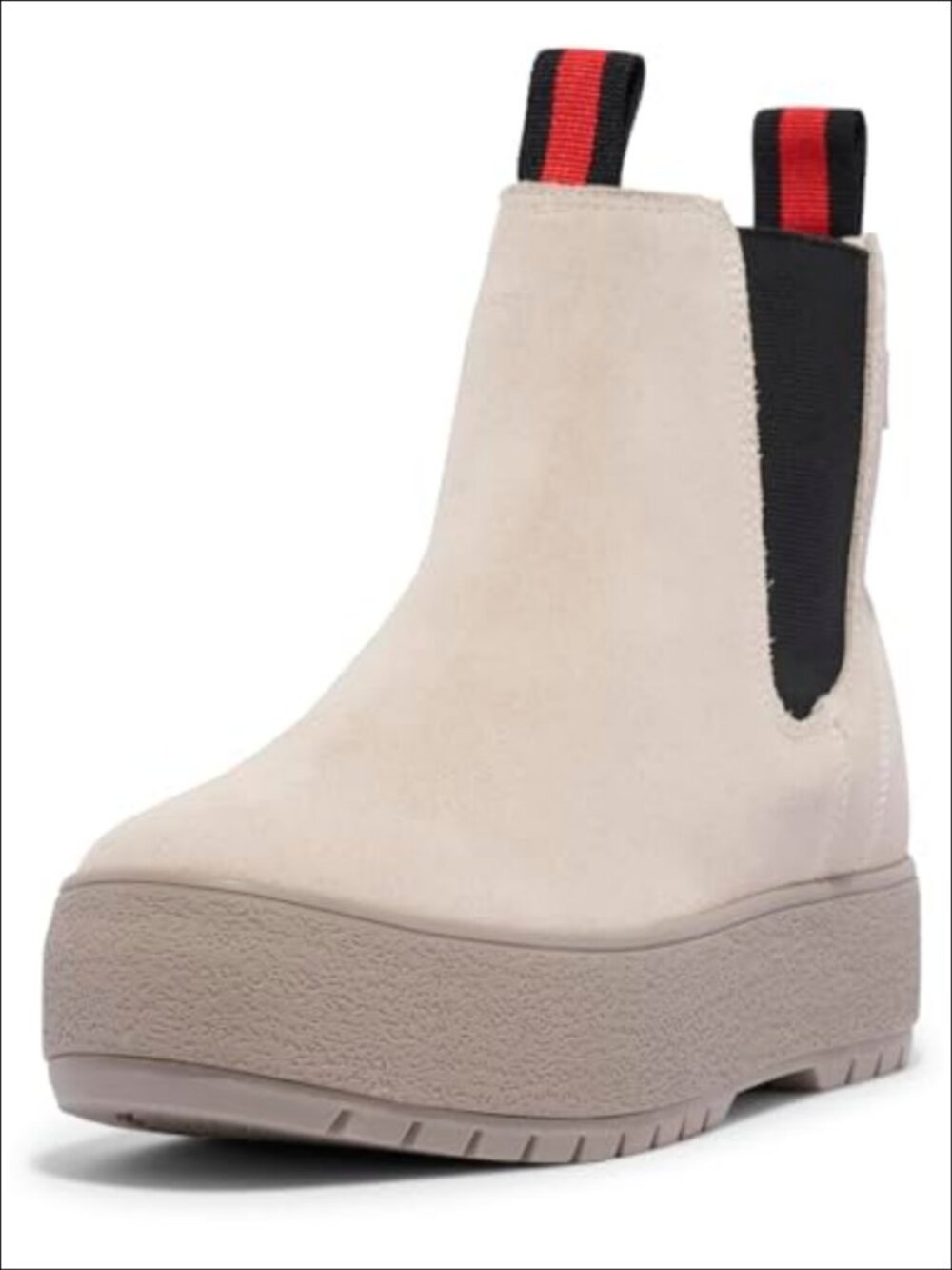 Suede Platform Chelsea Boots Slip-On High-Top Casual